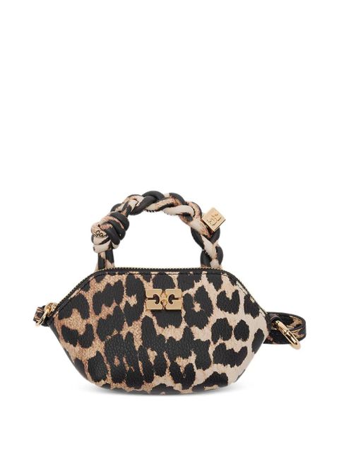 GANNI Nano Bou leopard-print mini bag - Brown - zdjęcie produktu nr 1