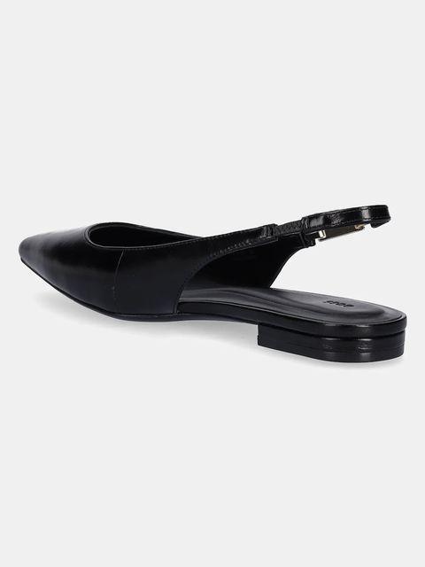 BOSS baleriny skórzane Gracey kolor czarny z odkrytą piętą 50548586 - zdjęcie produktu nr 2