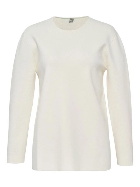 TOTEME crew-neck long-sleeve sweater - White - zdjęcie produktu nr 1