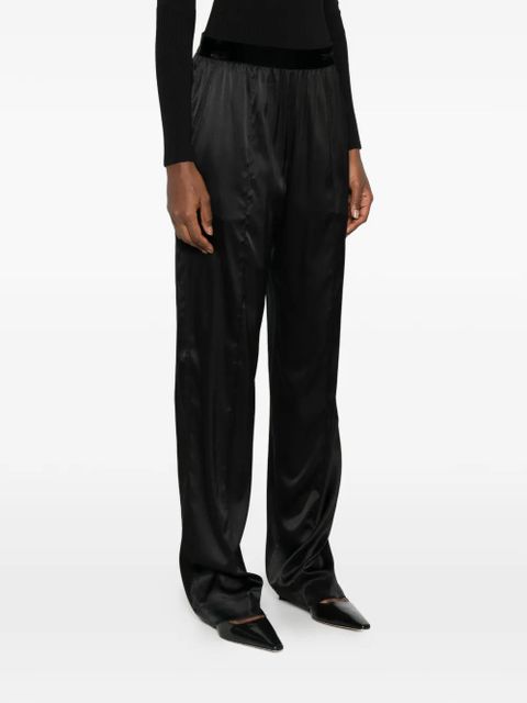 TOM FORD logo silk pajama trousers - Black - zdjęcie produktu nr 2