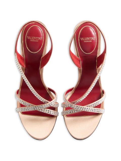 Valentino Garavani Dans Le Foyer satin sandals with crystals 105mm - Pink