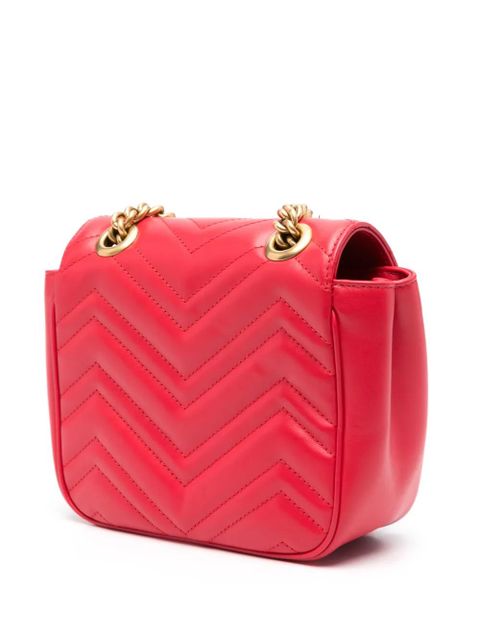 Gucci mini GG Marmont shoulder bag - Red