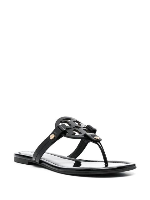 Tory Burch Miller cut-out leather flip-flops - Black - zdjęcie produktu nr 2