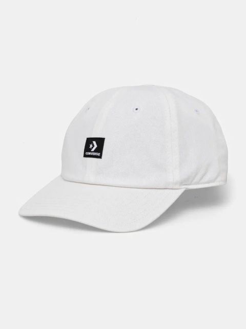 Converse czapka z daszkiem bawełniana kolor beżowy z aplikacją 10027420-A04