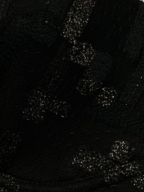 ERES metallic-threading embroidered bra - Black