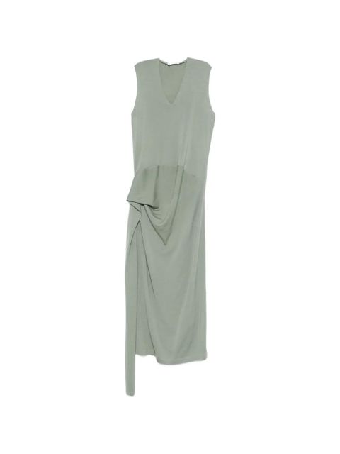 Jil Sander V-neck draped maxi dress - Green - zdjęcie produktu nr 1