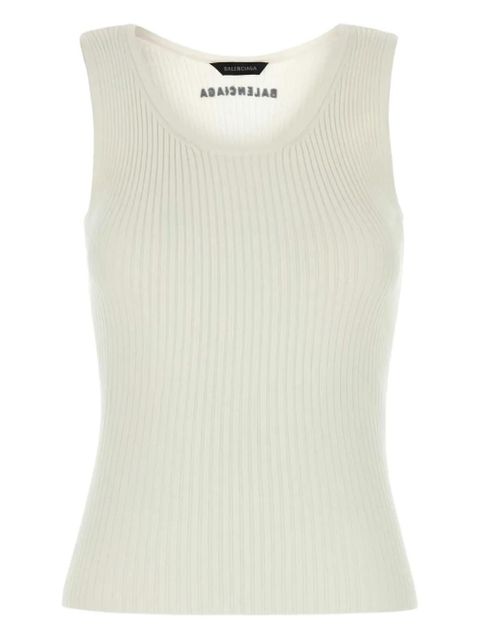Balenciaga ribbed tank top - White - zdjęcie produktu nr 1
