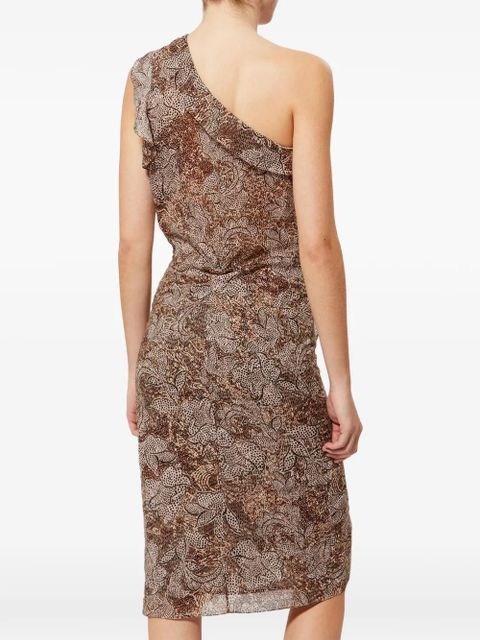 ISABEL MARANT Charlota floral-pattern midi dress - Brown