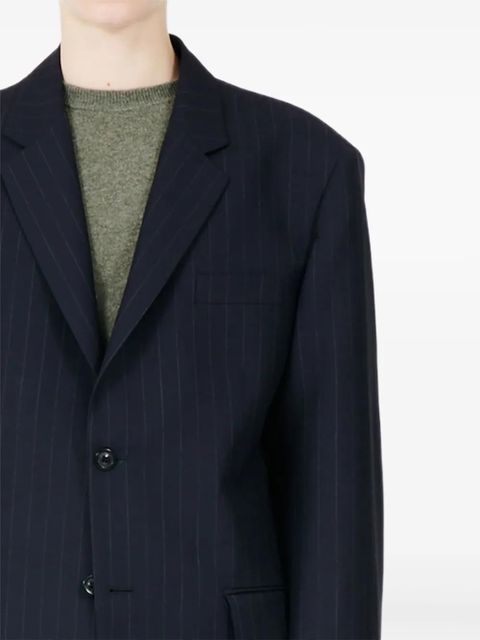 Maison Margiela pinstripe single-breasted blazer - Blue