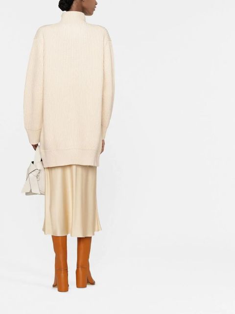 Jil Sander roll-neck ribbed-knit jumper - Neutrals