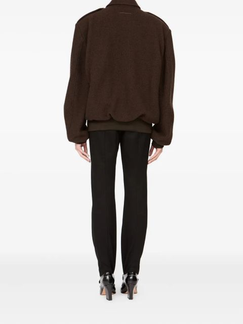 MM6 Maison Margiela zip-up bomber jacket - Brown