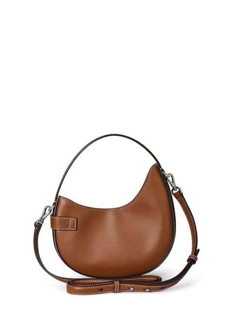 Lauren Ralph Lauren torebka skórzana kolor brązowy 431980159