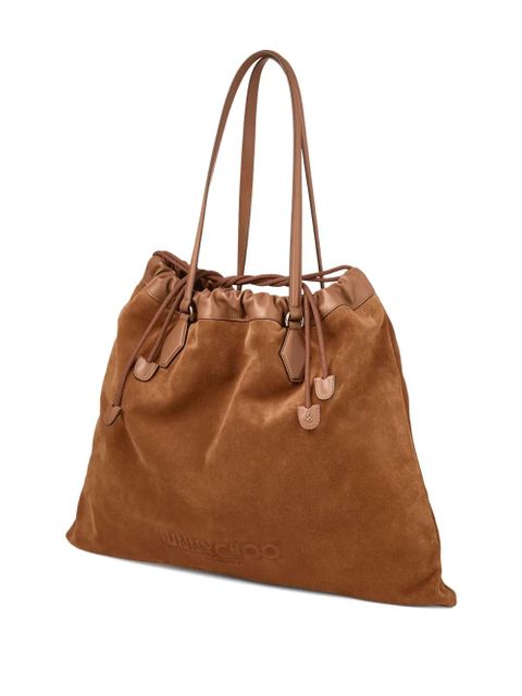Jimmy Choo Drawstring suede tote bag - Brown - zdjęcie produktu nr 2