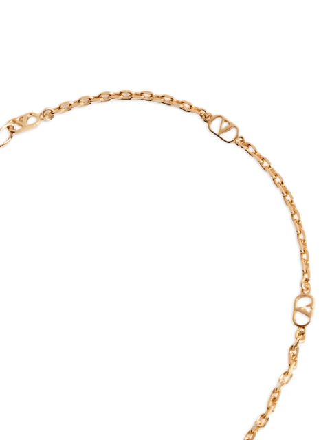 Valentino Garavani Coeur Royal necklace in metal, enamel and Swarovski® crystals - Gold