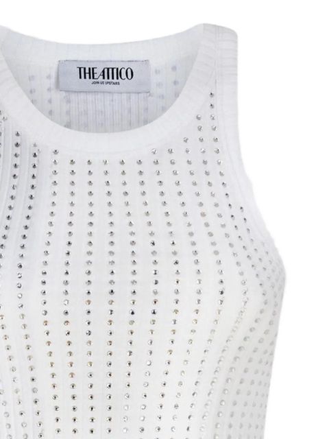 The Attico rhinestone-embellished tank top - White - zdjęcie produktu nr 2