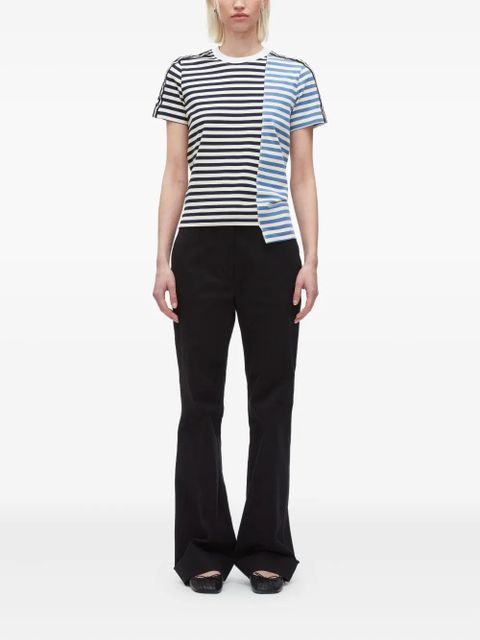 3.1 Phillip Lim striped panelled T-shirt - Black - zdjęcie produktu nr 2