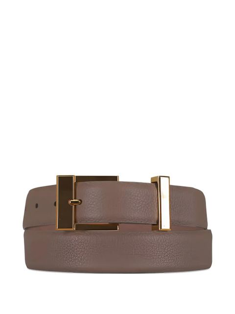 KHAITE Manhattan gold-tone buckle belt - Neutrals - zdjęcie produktu nr 1