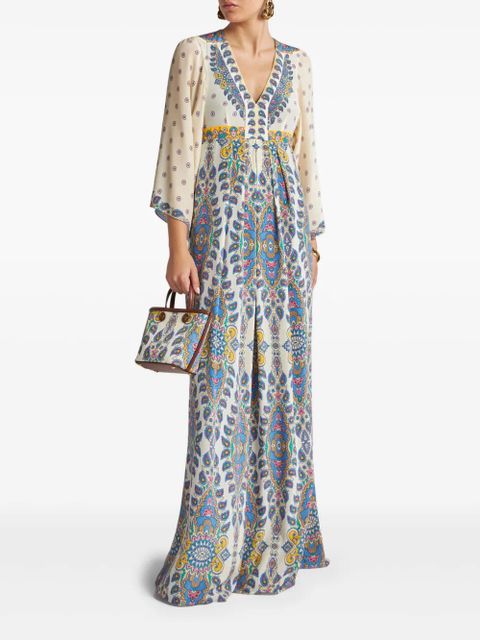 ETRO paisley-print maxi dress - White