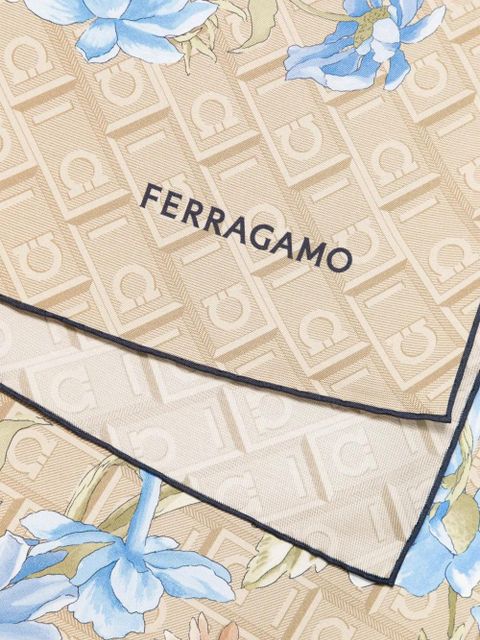 Ferragamo Gancini-print scarf - Neutrals - zdjęcie produktu nr 2