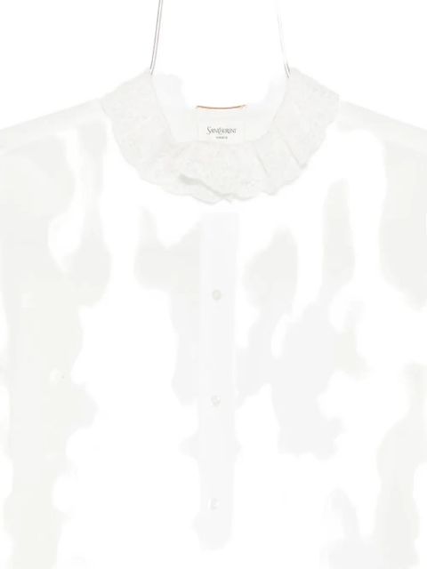 Saint Laurent lace-collar shirt - White