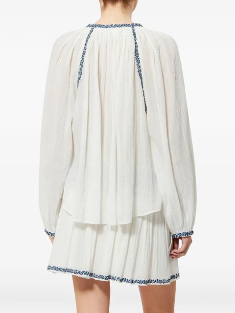 MARANT ÉTOILE Lena embroidered blouse - White