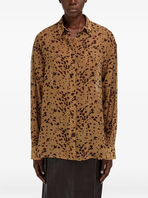 Ferragamo georgette shirt - Brown
