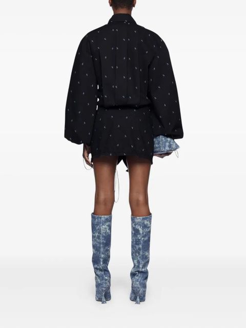 The Attico drawstring shirt mini dress - Blue - zdjęcie produktu nr 2