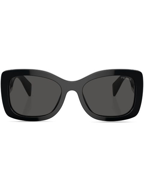 Prada Eyewear logo-lettering square sunglasses - Black - zdjęcie produktu nr 1