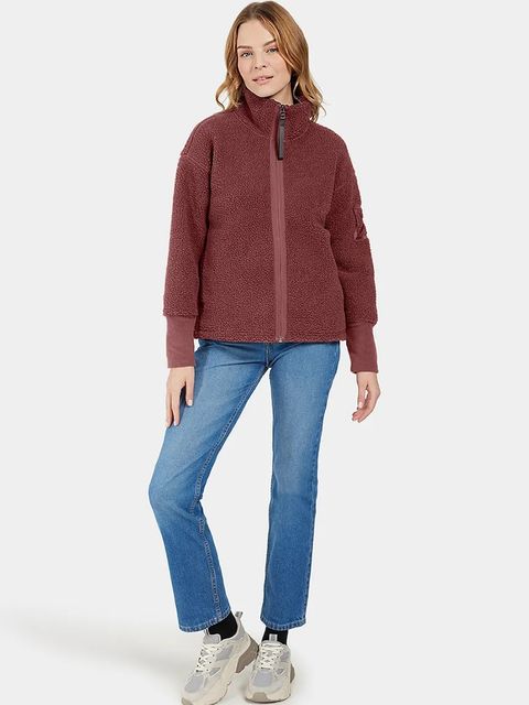 Didriksons bluza MELLA damska kolor brązowy gładka 505446 - zdjęcie produktu nr 2