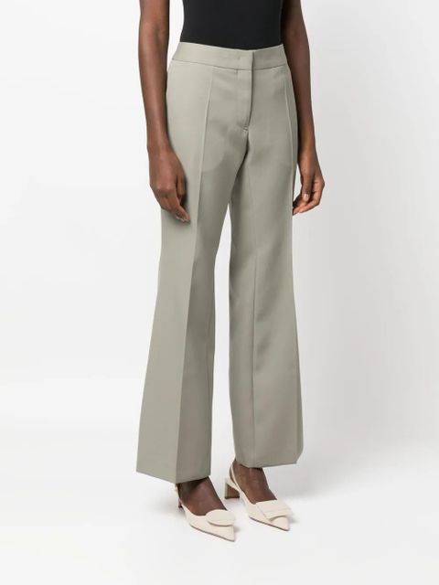 Jil Sander wide-leg wool tailored trousers - Green