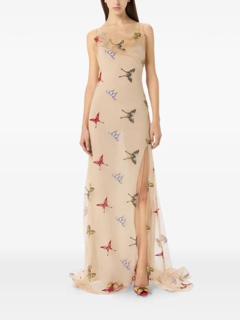 Blumarine embroidered tulle maxi dress - Neutrals - zdjęcie produktu nr 2