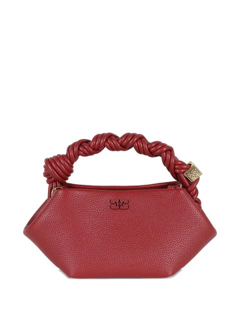 GANNI mini Bou braided-handle tote bag - Red - zdjęcie produktu nr 1