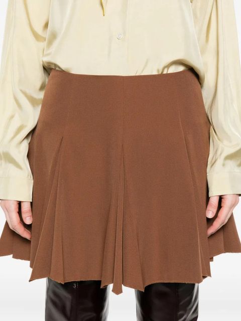 Marni pleated virgin wool skirt - Brown