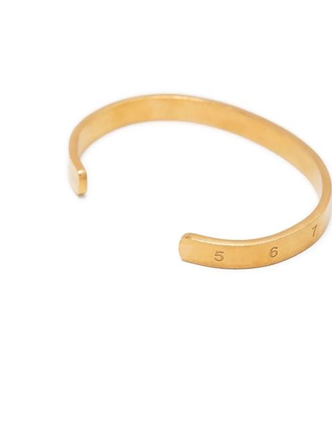 Maison Margiela Numerical engraved cuff bracelet - Gold