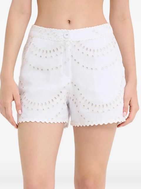 Charo Ruiz Ibiza embroidered scalloped shorts - White - zdjęcie produktu nr 2