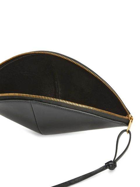 Jil Sander curved wrist-strap clutch bag - Black