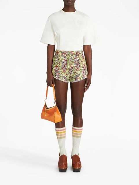 ETRO paisley-print denim shorts - Green - zdjęcie produktu nr 2