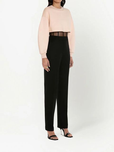 Alexander McQueen high-waisted slim-cut trousers - Black
