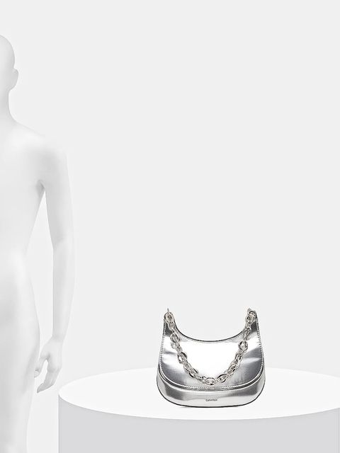 Calvin Klein torebka kolor srebrny LV04F3404G