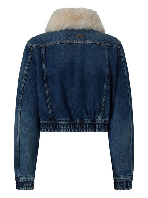 PINKO contrasting-collar denim jacket - Blue - zdjęcie produktu nr 2