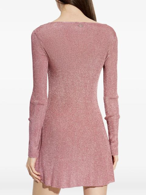Diesel M-Dalila V-neck long-sleeved mini dress - Pink