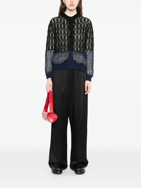 Jil Sander honeycomb button cotton cardigan - Black - zdjęcie produktu nr 2