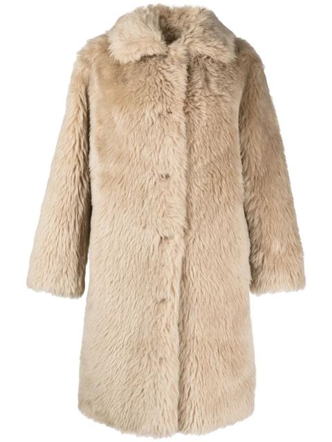 Yves Salomon button-up wool coat - Neutrals