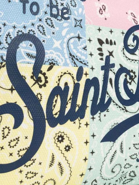 MC2 Saint Barth bandana-print frayed tote-bag - Pink