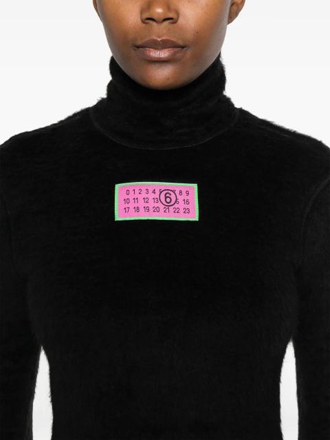 MM6 Maison Margiela numbers-motif sweater - Black