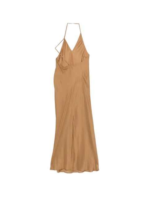 Alysi halterneck slip midi dress - Brown - zdjęcie produktu nr 2