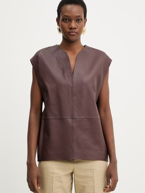 BOSS bluzka skórzana Suna