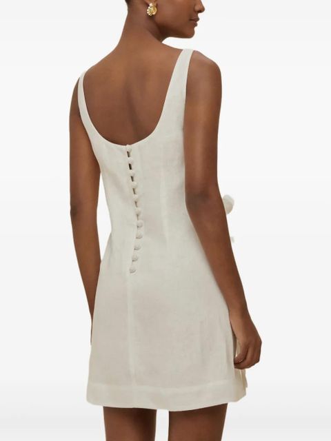 FARM Rio floral-appliqué mini dress - Neutrals - zdjęcie produktu nr 2