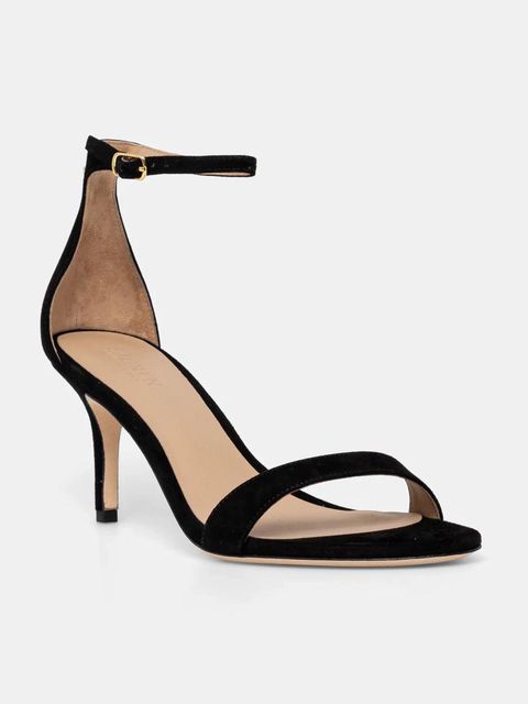 Lauren Ralph Lauren sandały zamszowe Allie Mid kolor czarny 802959175001 - zdjęcie produktu nr 1