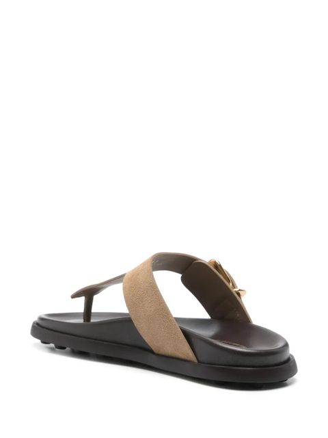 Tod's suede flip flops - Neutrals